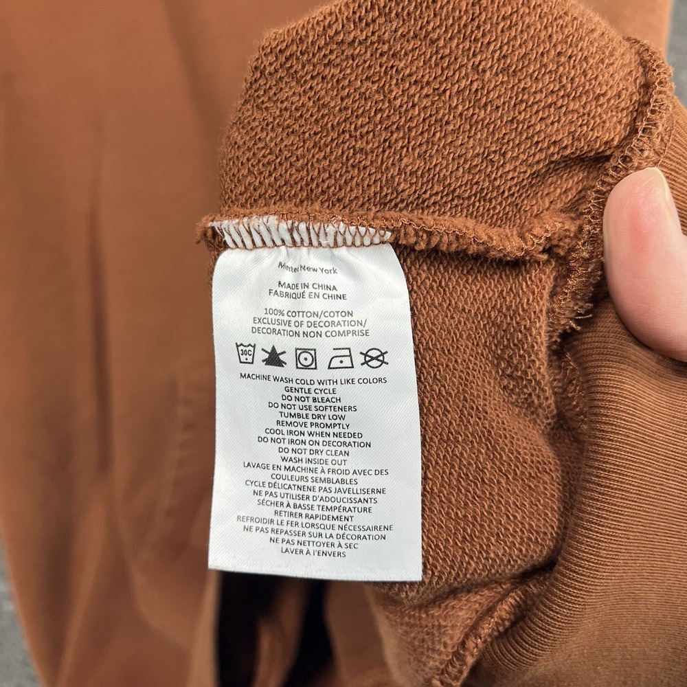 Minted New York Run Club Hoodie Mens 2XL Rust sienna Hooded Relaxed Fit Pullover - Picture 11 of 14